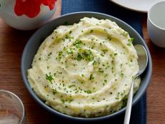 Cooking Channel serves up this Sour Cream and Chive Mashed Potatoes recipe from Kelsey Nixon plus many other recipes at CookingChannelTV.com