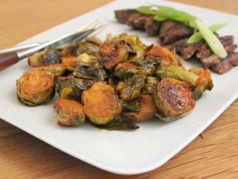 Korean-Style Brussels Sprouts with Marinated Skirt Steak