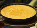 Skillet Cornbread with Candied Ginger and Honey Butter, as seen on Cooking Channel's Holiday Feast with Kelis, Special.