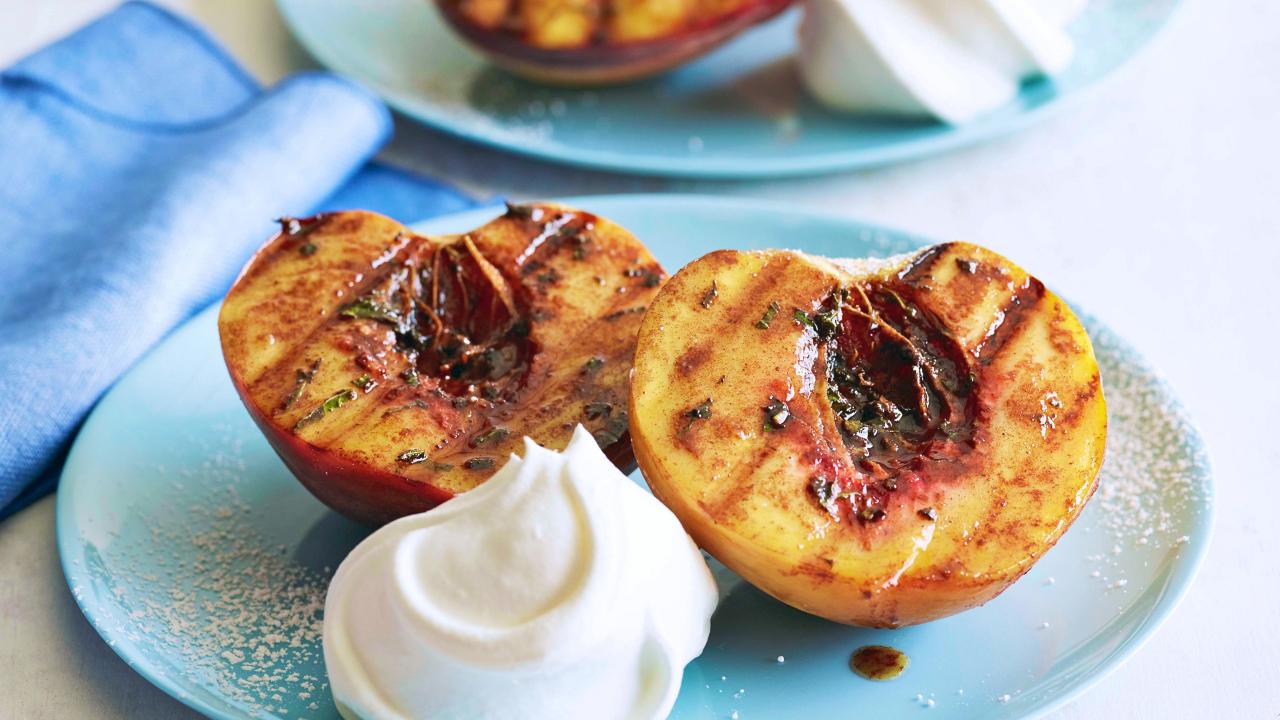Grilled Marinated Peaches