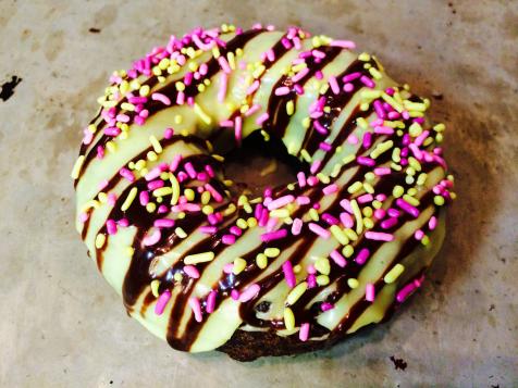 Magical Tiger Doughnuts (Chocolate Cake Doughnuts with Passion Fruit Glaze)