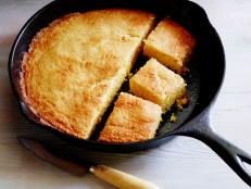 Cooking Channel serves up this Cast Iron Skillet Corn Bread recipe from Alexandra Guarnaschelli plus many other recipes at CookingChannelTV.com