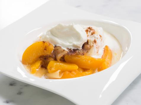 Apple-Peach Compote and Vanilla Ice Cream