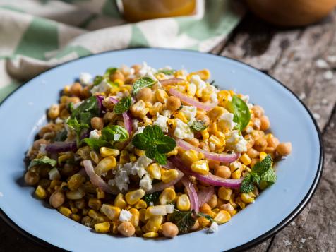 Blistered Corn and Chickpea Salad