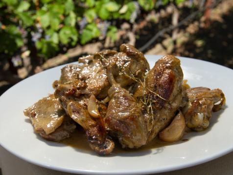 Braised Guinea Fowl with White Wine Sauce
