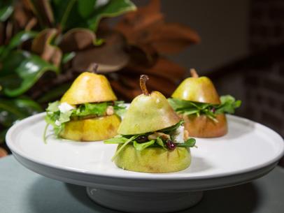 Pear salad with nuts and arugula   as seen on Charleston Chow, Season 1.