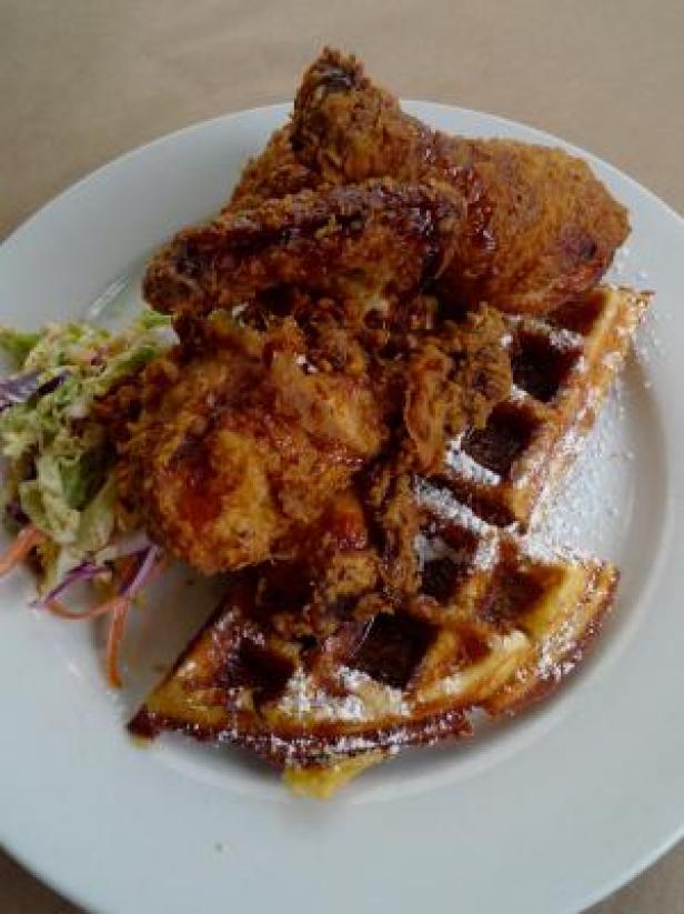 Fried Chicken & Waffles - Buttermilk Channel, Unique Eats:  Comfort Foods