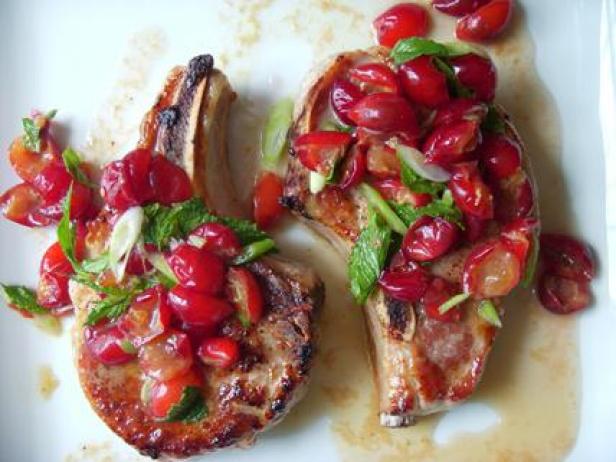 Sour Cherry-Mint Relish With Pork Chops - The Wright Recipes