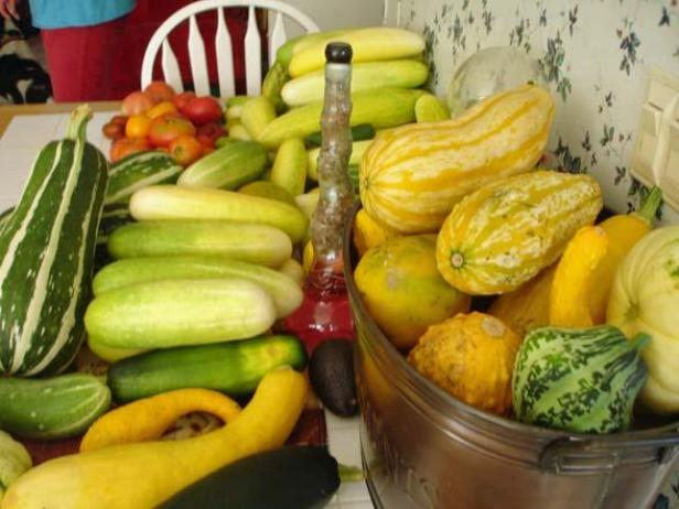 When you come home to a pile of squash and cucumber this big, canning isn't an option -- it's a necessity.