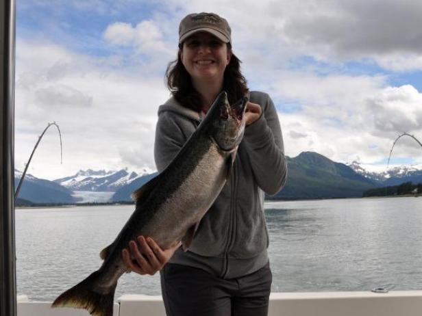 Catching a King Salmon in Juneau, Alaska