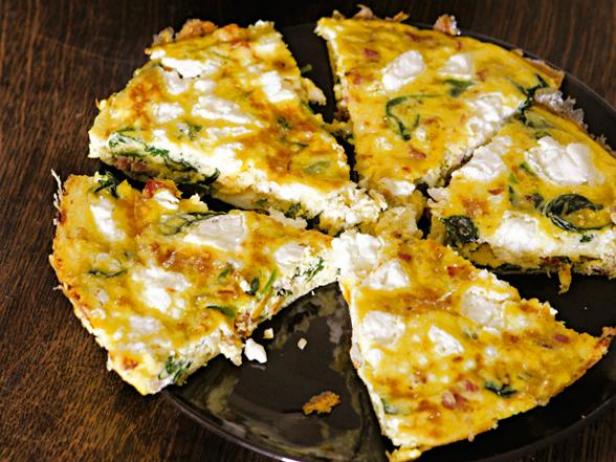Spinach, Bacon, and Goat Cheese Frittata