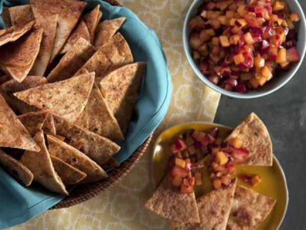 Stone Fruit Salsa with Cinnamon Chips Recipe