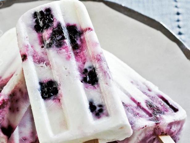 Yogurt Ice Pops with Berries