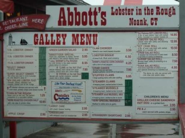 Abbott's menu