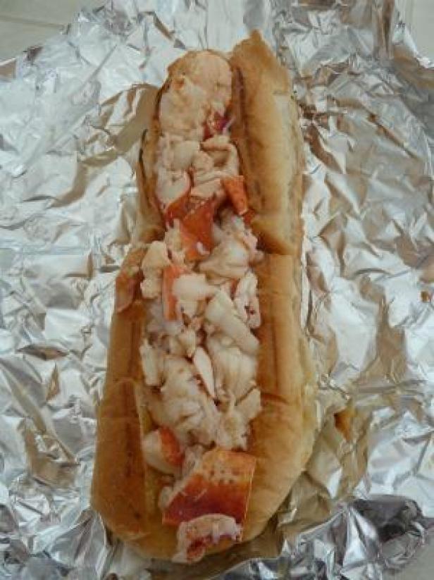 Foot-long lobster roll