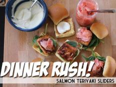 Get Cooking Channel's quick and easy dinner recipe, Salmon Teriyaki Sliders.