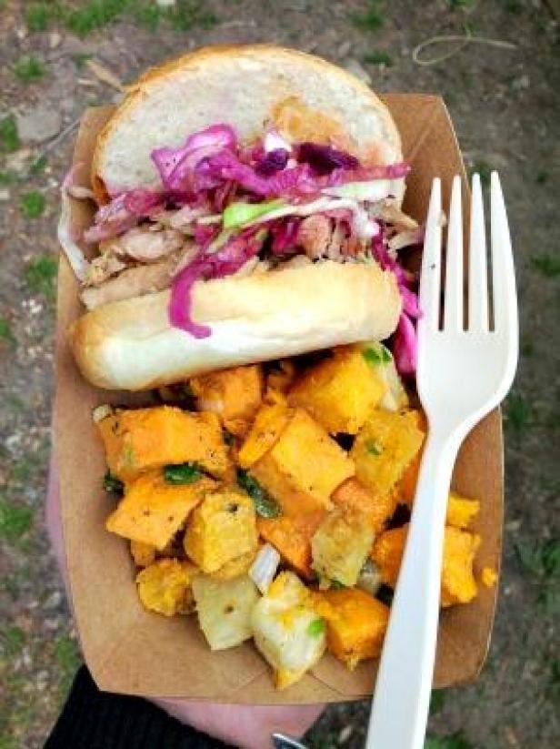 Pulled Chicken Sliders With Roasted Root Vegetables from EcoFriendly Foods