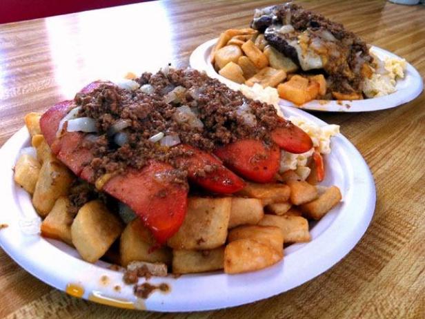 garbage plate nick tahou rochester ny plates hots greasy recipe devour trinidad eat