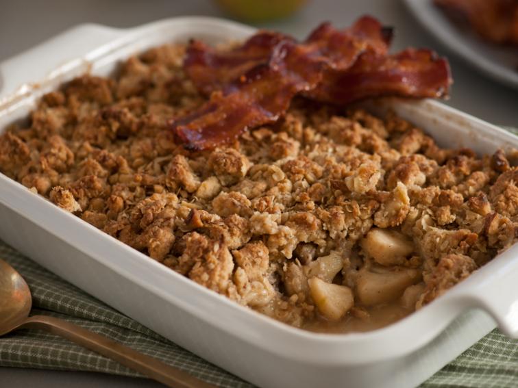 McIntosh Maple Crumble with Candied Bacon Recipes Cooking Channel