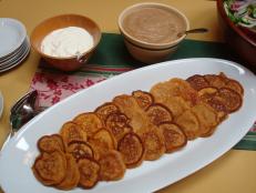 Cooking Channel serves up this Sweet Potato Latkes recipe  plus many other recipes at CookingChannelTV.com