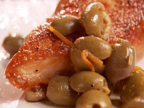 Chicken Breasts with Orange-Fennel Seed-Olive Relish