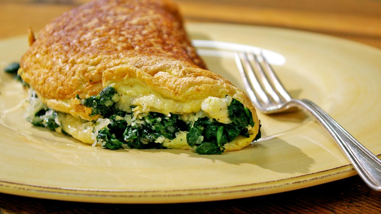 Spinach Omelet Souffle