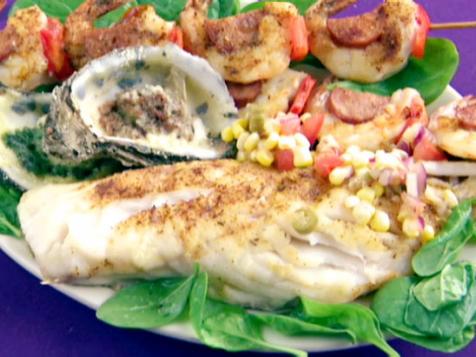 Grilled Grouper Fillets with Creole Salsa