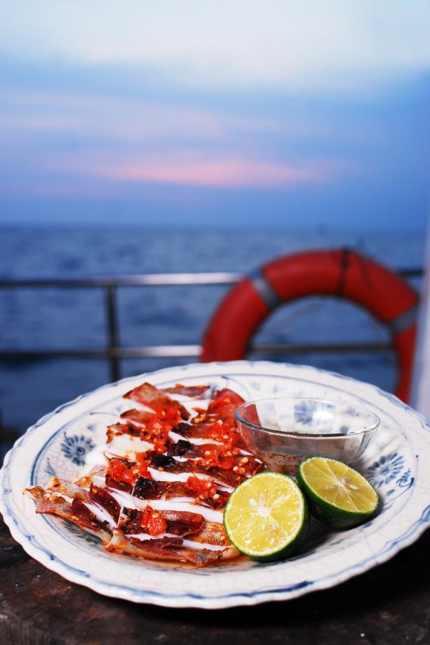 Char Grilled Phu Quoc Salt and Chile Squid Muc Nuong Thang Recipes Cooking Channel Recipe
