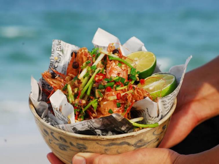 Salt and Pepper Tiger Prawns Tom Rang Muoi Recipes Cooking Channel Recipe Luke Nguyen