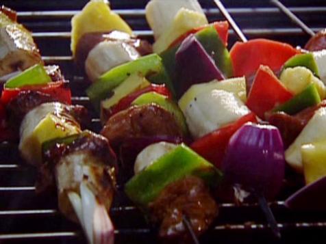 Lamb, Bell Pepper and Pineapple Kebabs