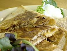 Cooking Channel serves up this Nathan's Chunky Chicken Quesadilla recipe  plus many other recipes at CookingChannelTV.com