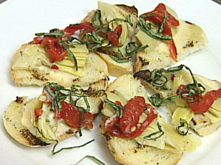 Artichoke Toasts : Recipes : Cooking Channel Recipe | Cooking Channel