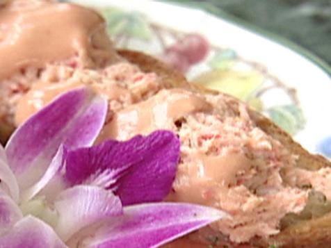 Open Faced Crab Salad Sandwich