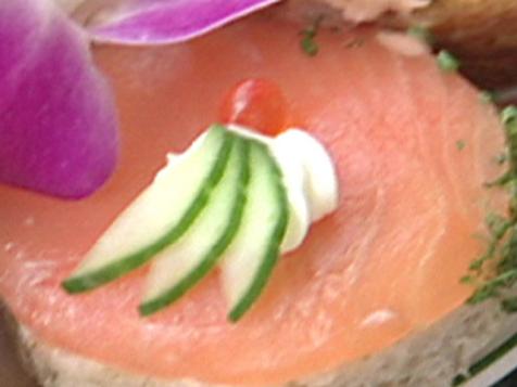 Open Faced Salmon Sandwich