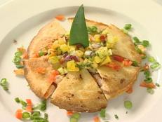 Cooking Channel serves up this Lobster Quesadilla with Tropical Fruit Salsa recipe  plus many other recipes at CookingChannelTV.com