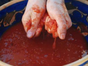 david rocco makes sauce using fresh ingredients