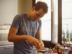 david rocco creates simple rustic dish in kitchen