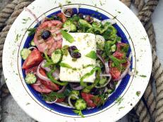 Cooking Channel serves up this Greek Salad recipe from Jamie Oliver plus many other recipes at CookingChannelTV.com