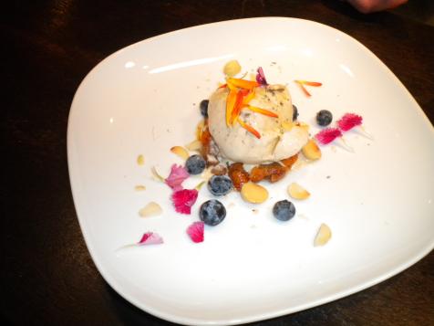 Goldrich Apricot Fig Torte with Coconut Caramel Ice Cream