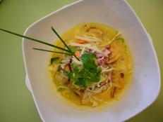 Cooking Channel serves up this Curried Coconut Vegetable Noodle Soup recipe  plus many other recipes at CookingChannelTV.com