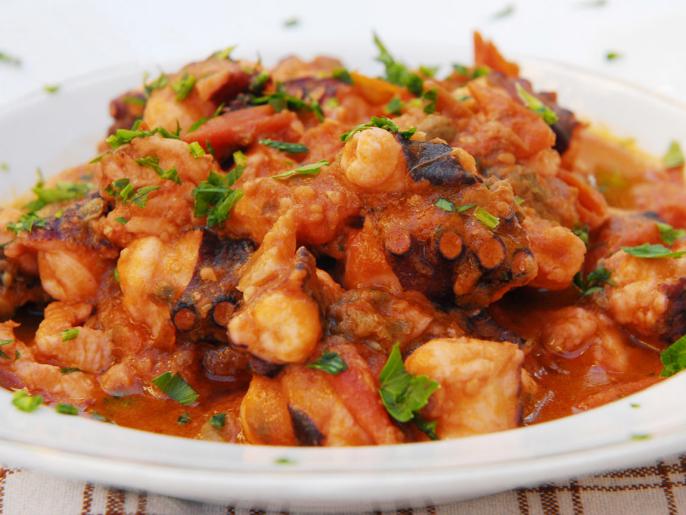 Octopus in Tomato Sauce : Recipes : Cooking Channel Recipe | David ...