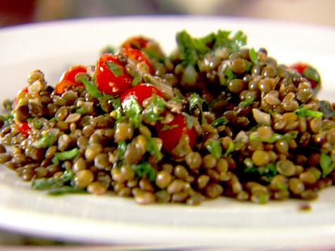 Herbed Lentils with Spinach and Tomatoes