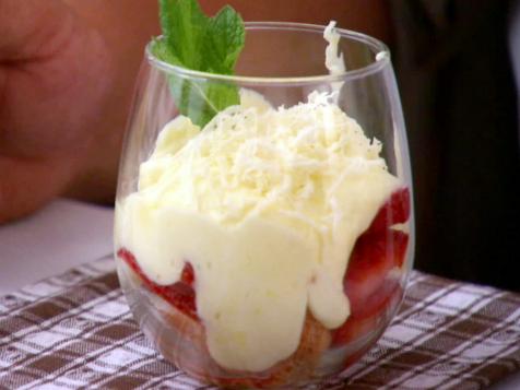 Lemon and White Chocolate Mousse Parfaits with Ruby Red Strawberries