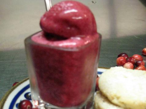 Mulled Wine and Cranberry Sorbet