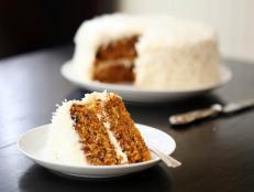 Cooking Channel serves up this Coconut-Frosted Carrot Cake recipe  plus many other recipes at CookingChannelTV.com