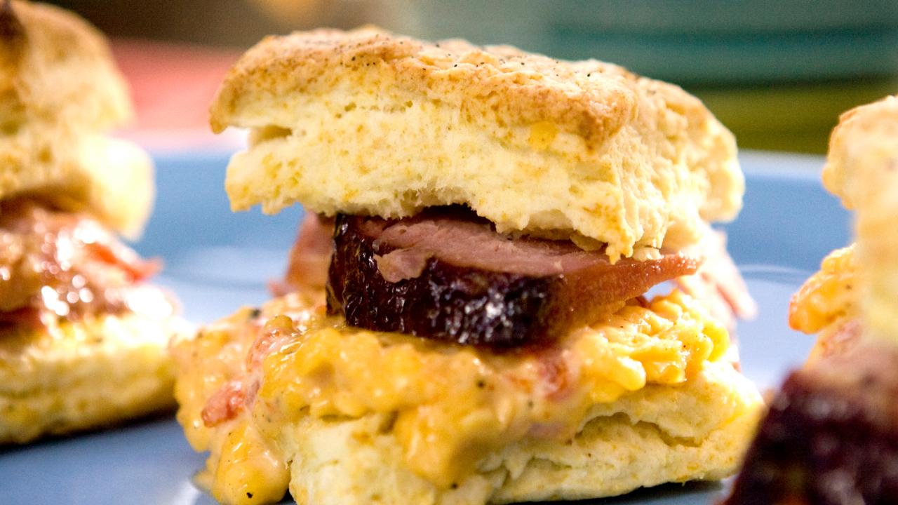 Pimento Cheese-Ham Biscuits