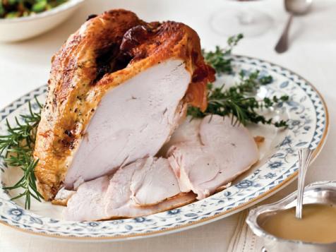 Brined Roast Turkey Breast with Herb Pan Gravy