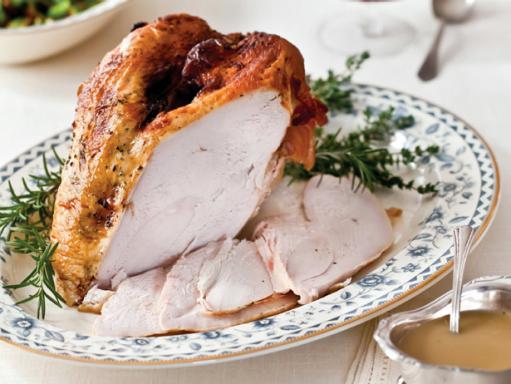 Brined Roast Turkey Breast With Herb Pan Gravy : Recipes : Cooking ...