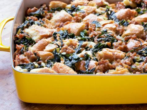 Sausage and Southern-Greens Dressing