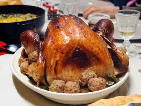 Roasted Turkey with Turkey Meatballs